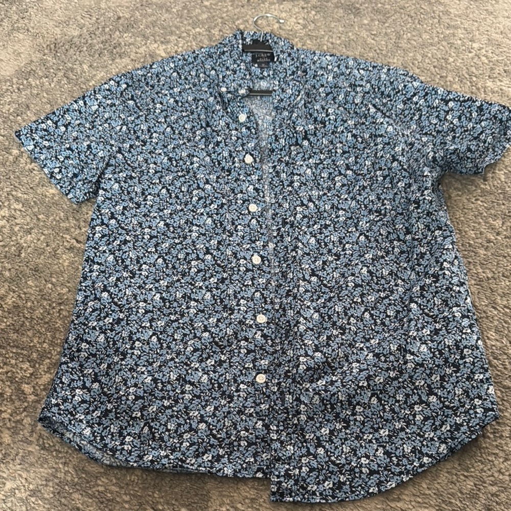 J. Crew Blue Casual Button Down Shirt Versatile Style